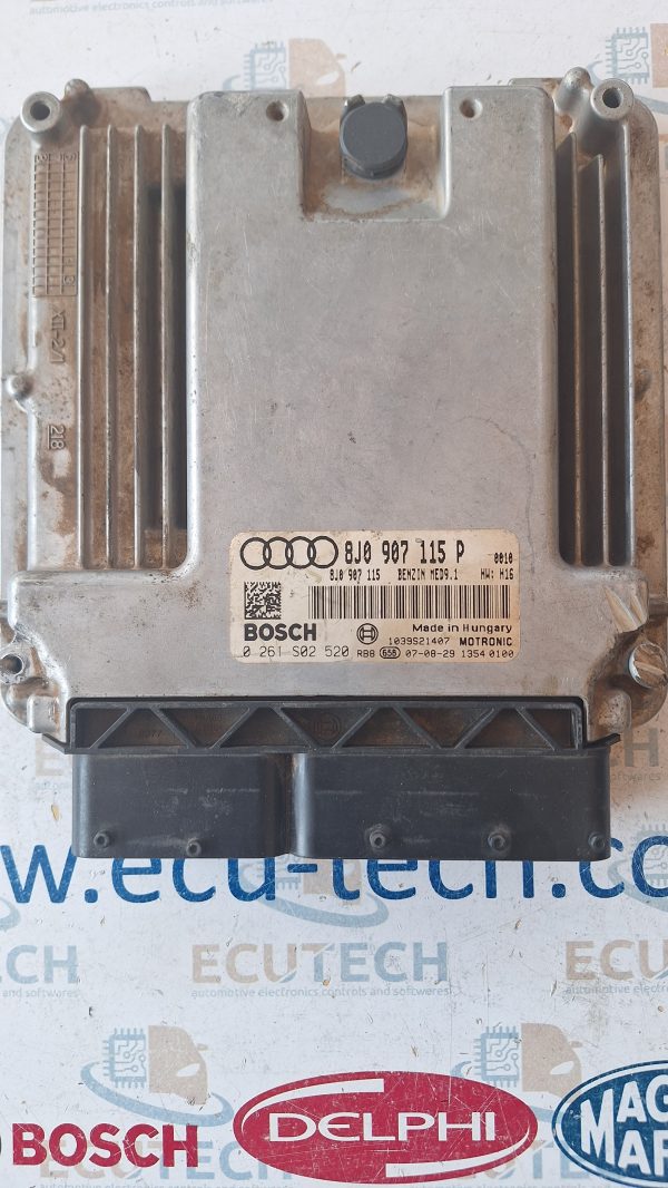 AUDI TT 2.0 TFSI 0261S02520,8J0907115P ECU COMPUTER BOX