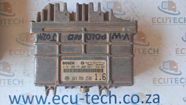 VW POLO PLAYA 1.6i ECU COMPUTER BOX 0261204157 6KS906258B