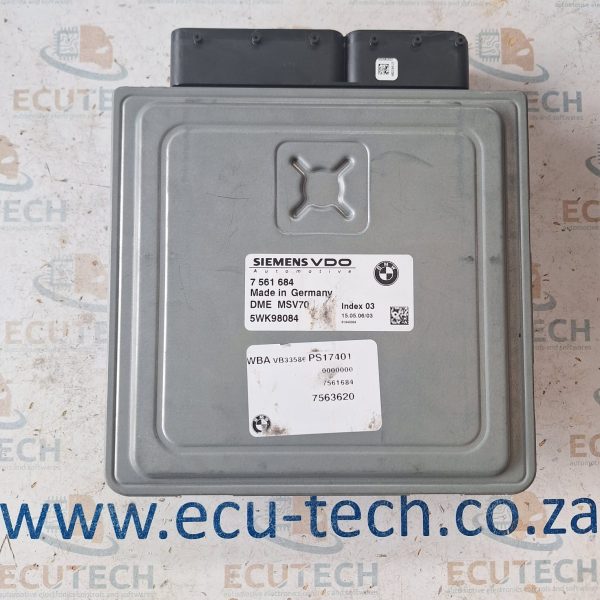 BMW E90 330i DME MSV70 ECU 7561684 5WK98084